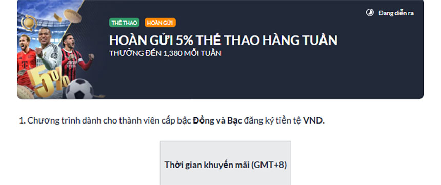 Read more about the article Cách nhận khuyến mãi hoàn trả 5% mỗi ngày tại Thể thao M88